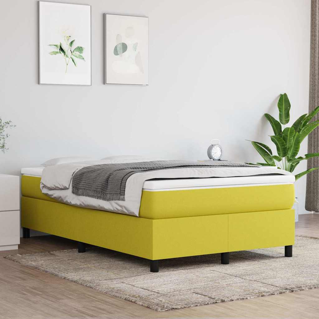 Boxspring sengeramme Grøn 120x200 cm Stof