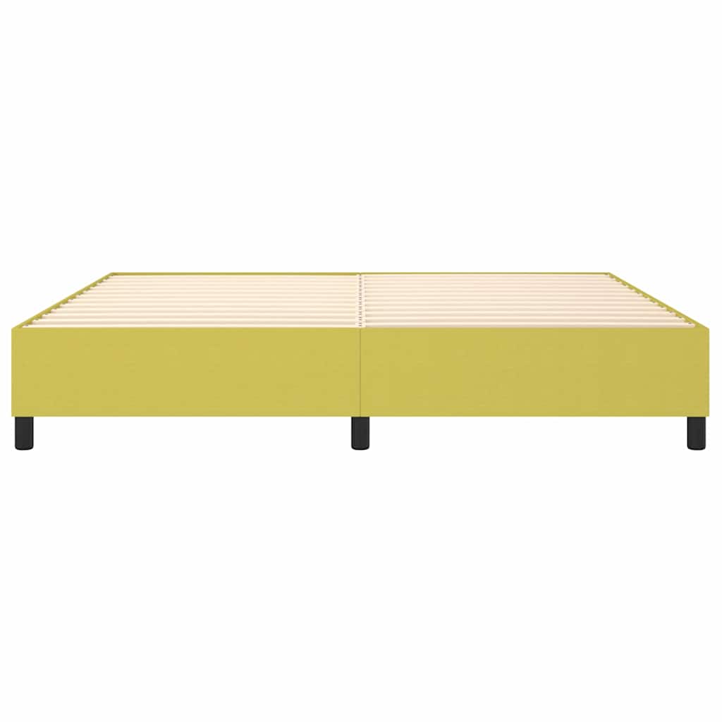 Boxspring sengeramme Grøn 200x200 cm Stof