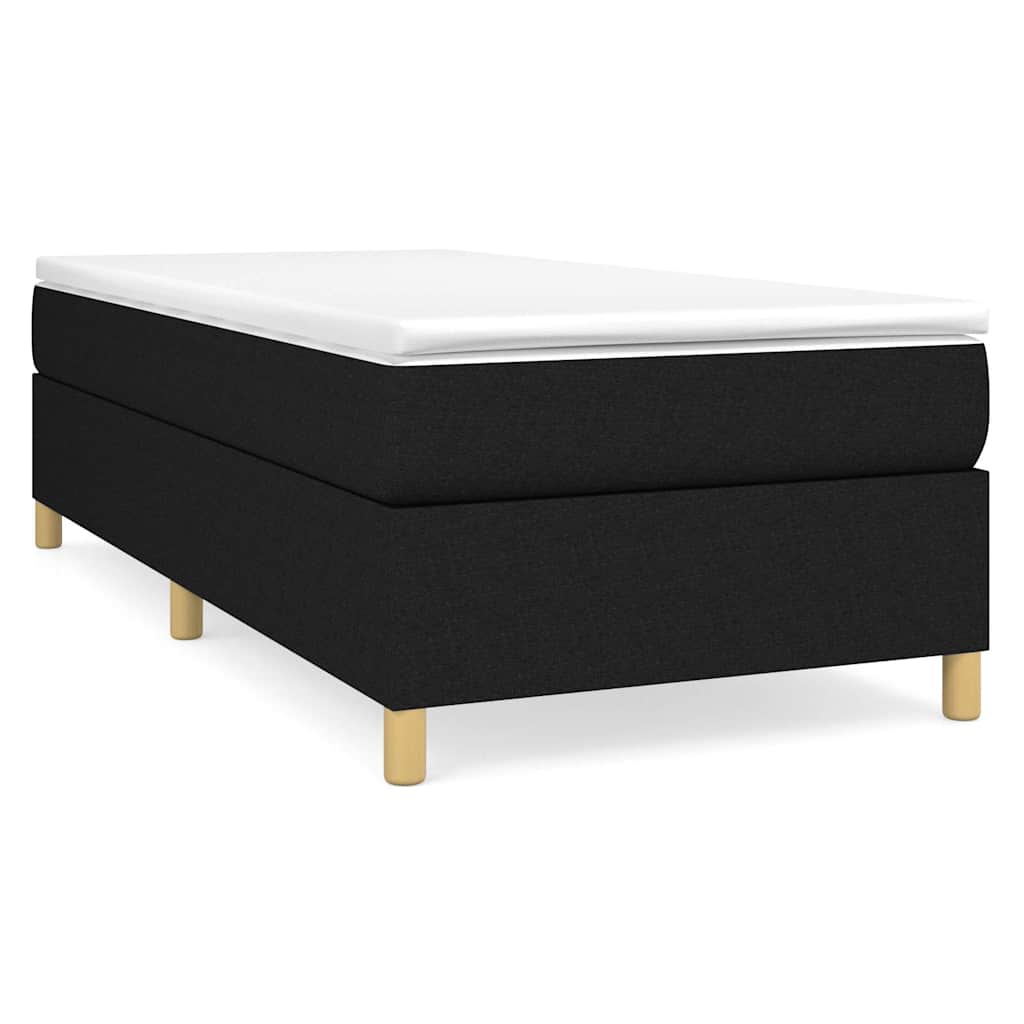 Boxspring sengeramme Sort 100x200 cm Stof