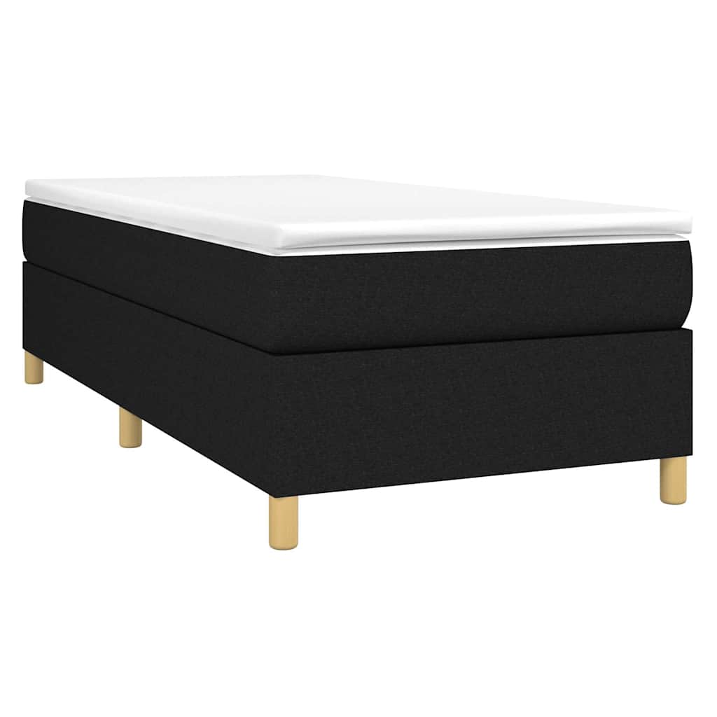 Boxspring sengeramme Sort 100x200 cm Stof