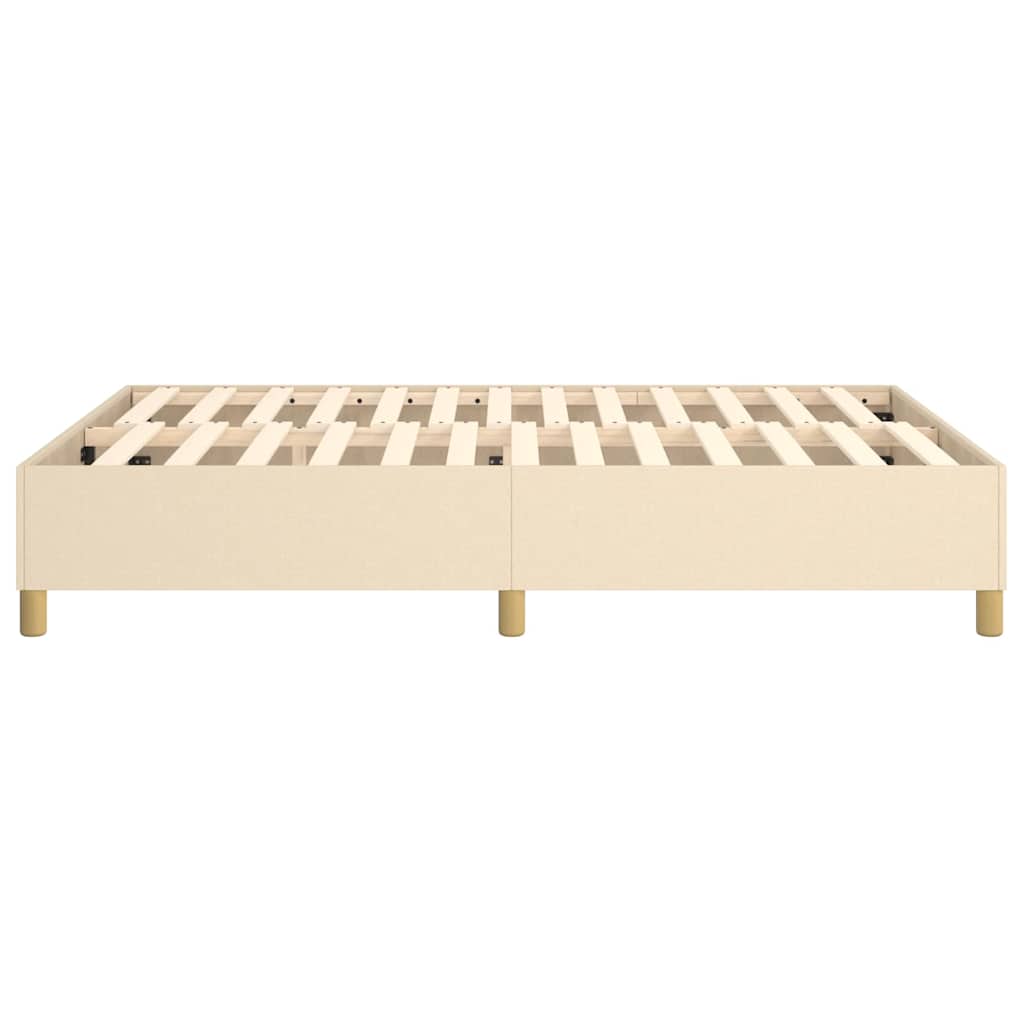 Boxspring sengeramme 140x200 cm stof cremefarvet