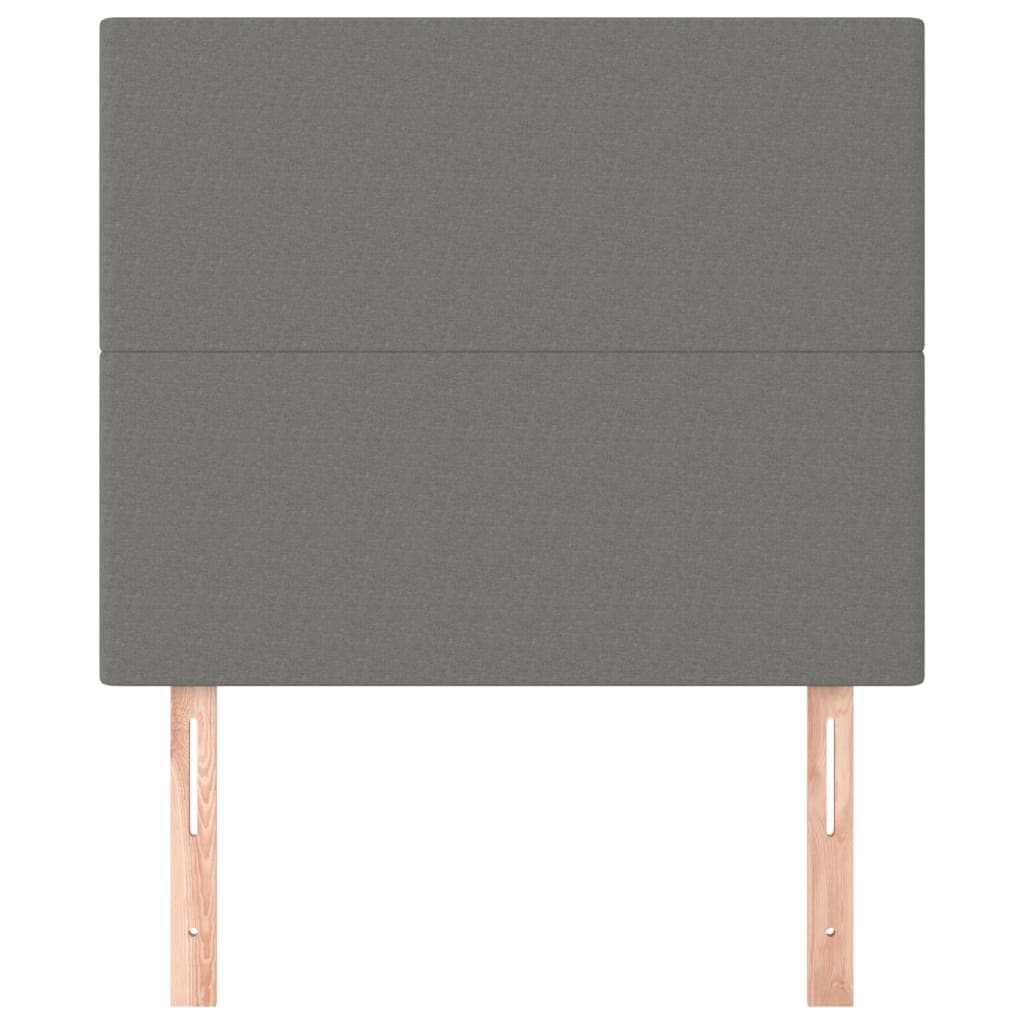 sengegavl mørkegrå 80x5x118/128 cm stof