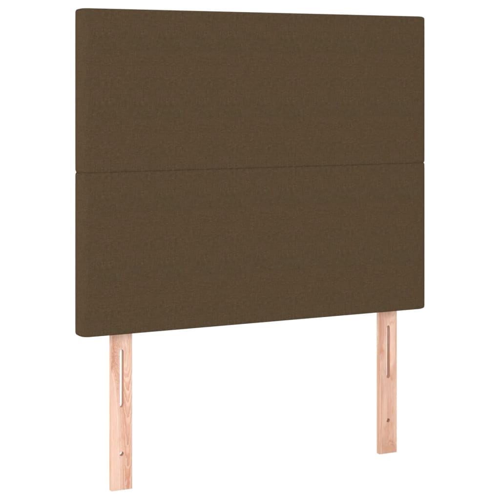 sengegavl mørkebrun 80x5x118/128 cm stof