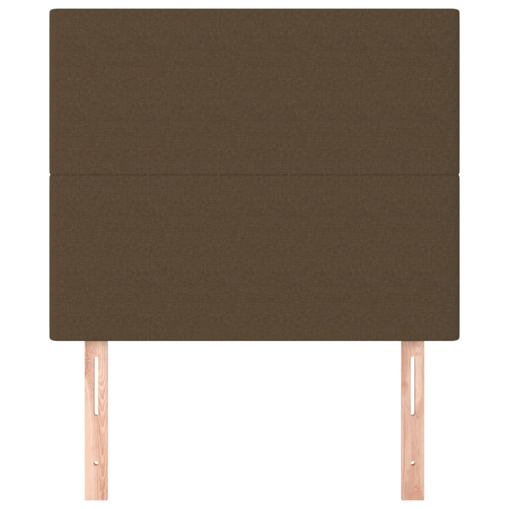 sengegavl mørkebrun 80x5x118/128 cm stof