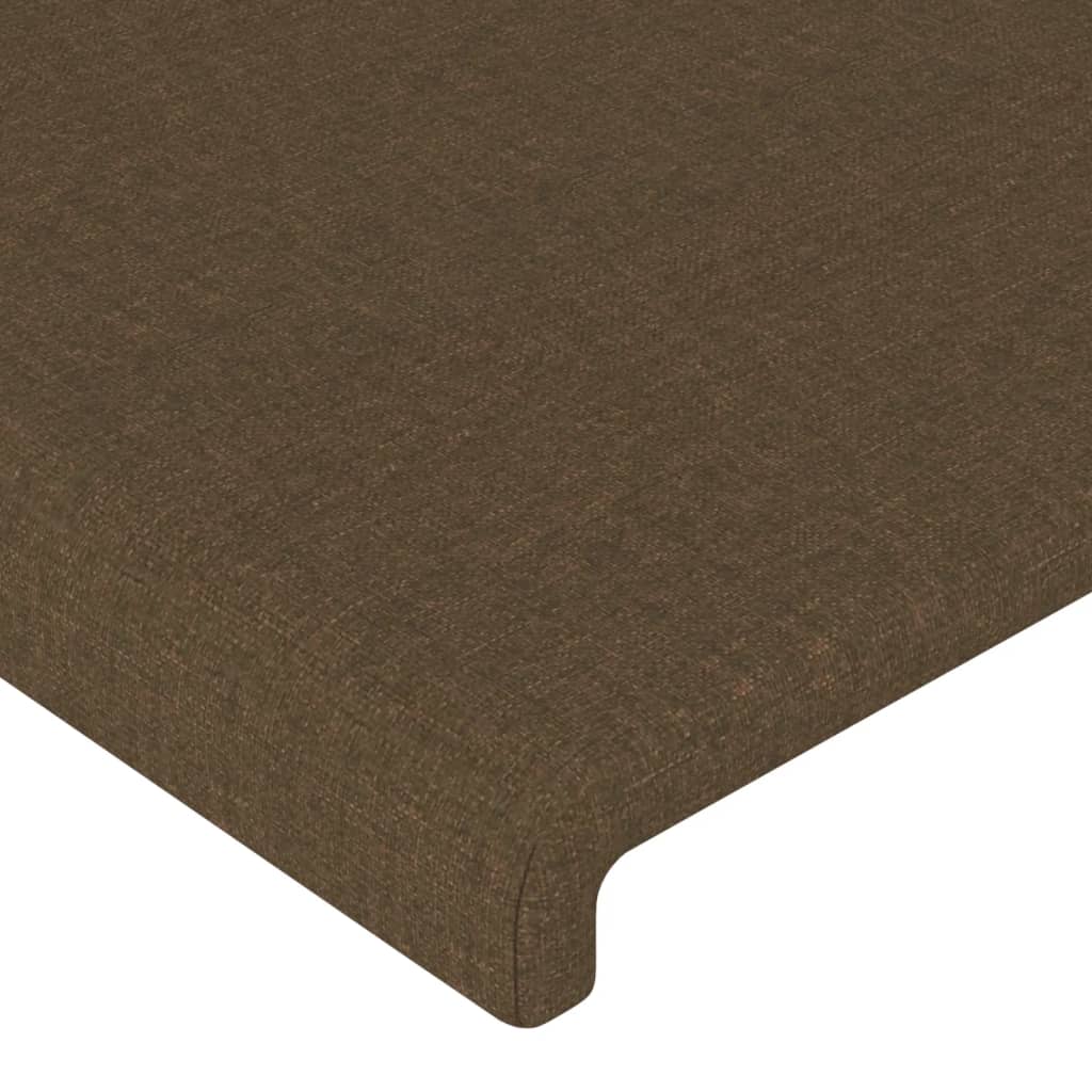 sengegavl mørkebrun 80x5x118/128 cm stof