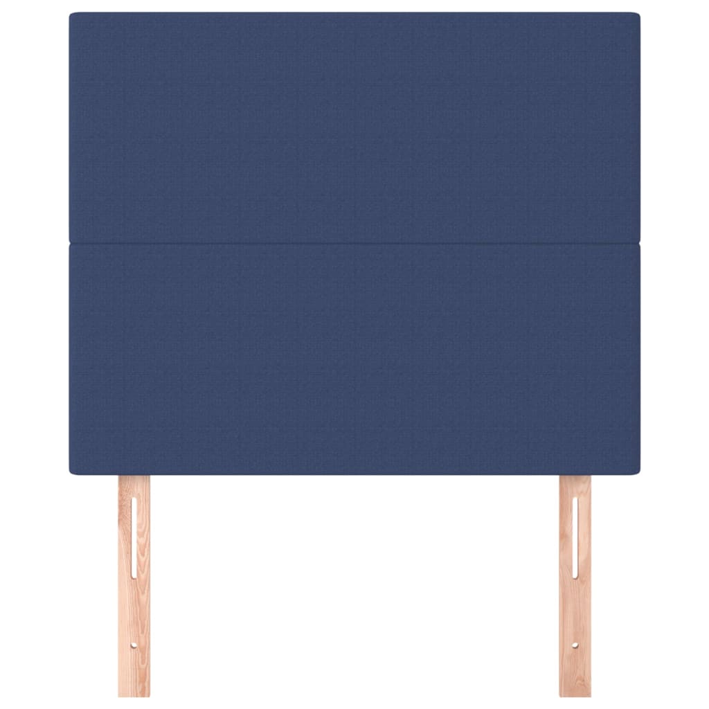 sengegavl blå 80x5x118/128 cm stof