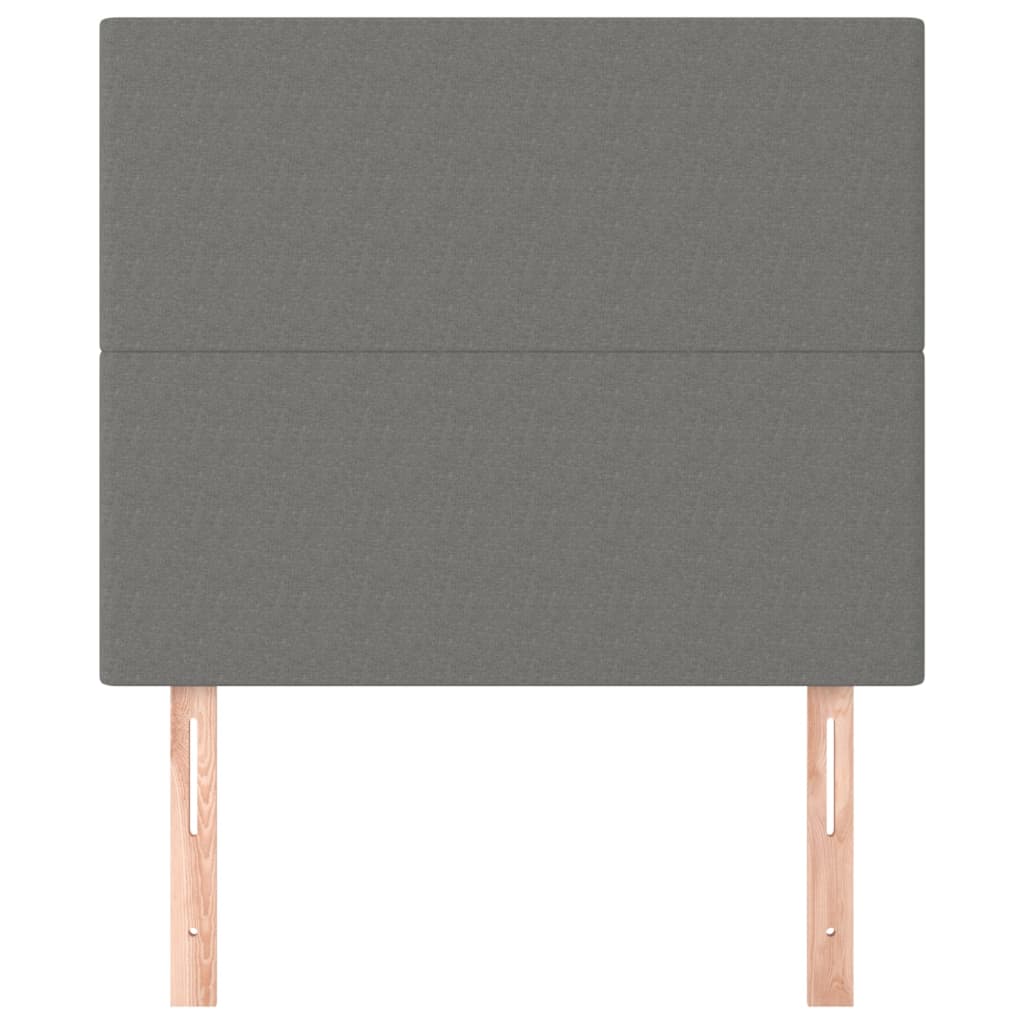 sengegavl mørkegrå 90x5x118/128 cm stof