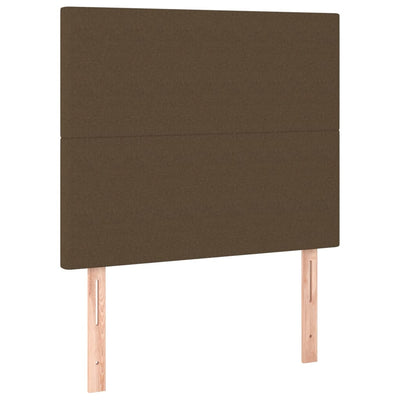 sengegavl mørkebrun 90x5x118/128 cm stof