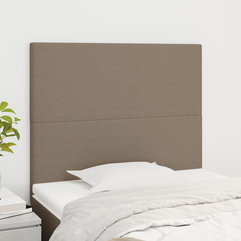 sengegavl Taupe 90x5x118/128 cm Stof