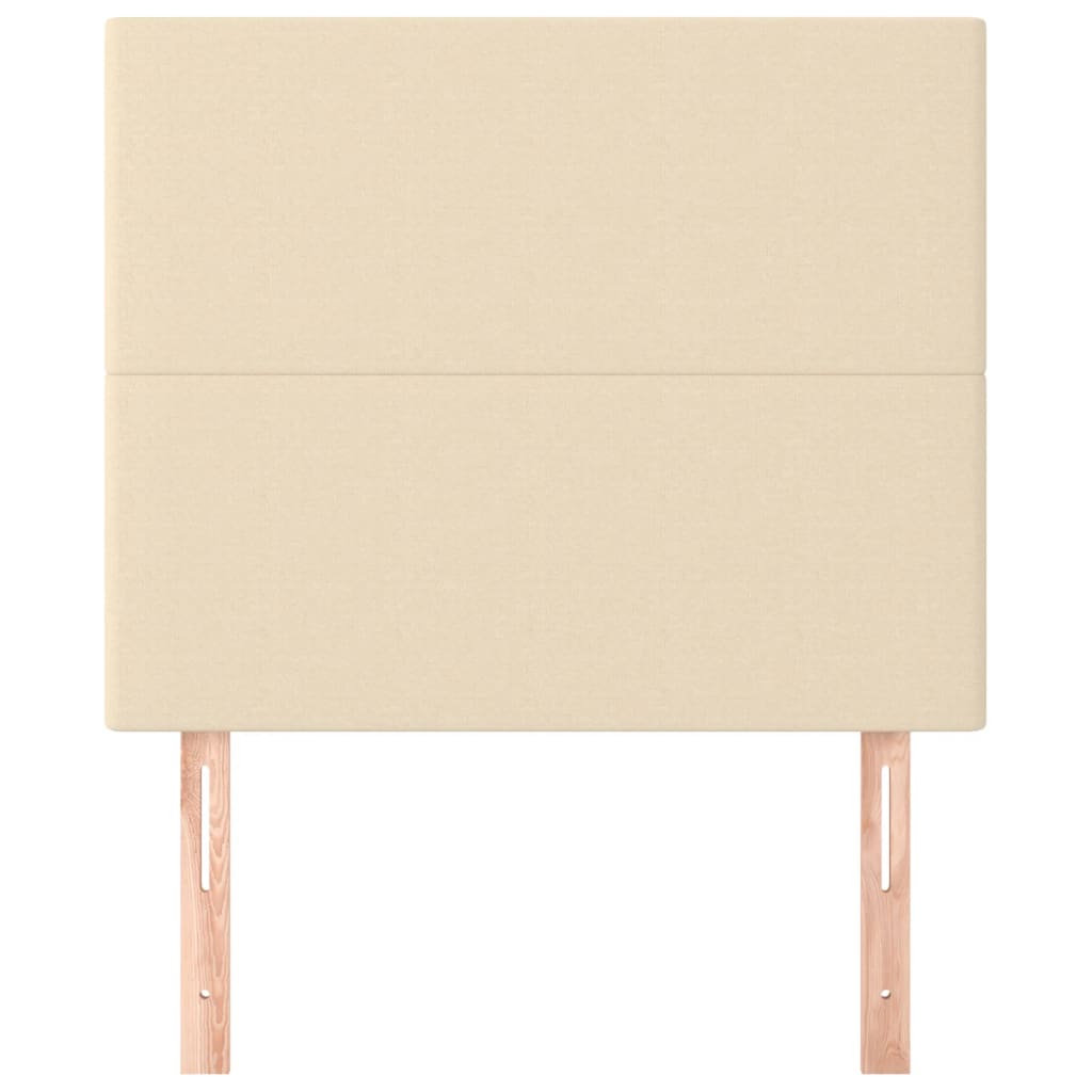 sengegavl cremefarvet 90x5x118/128 cm stof