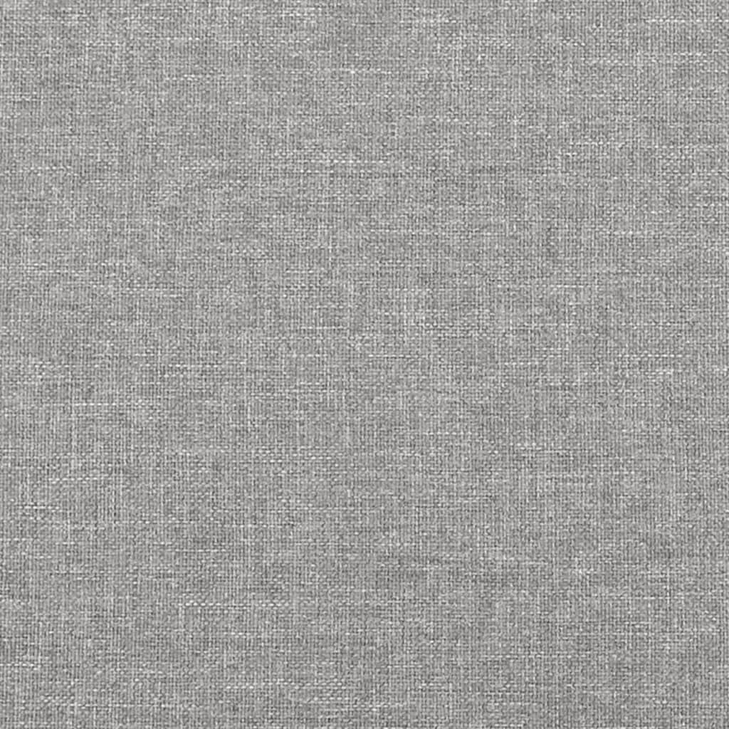 sengegavl lysegrå 100x5x118/128 cm stof