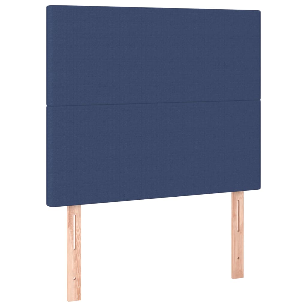 sengegavl blå 100x5x118/128 cm stof