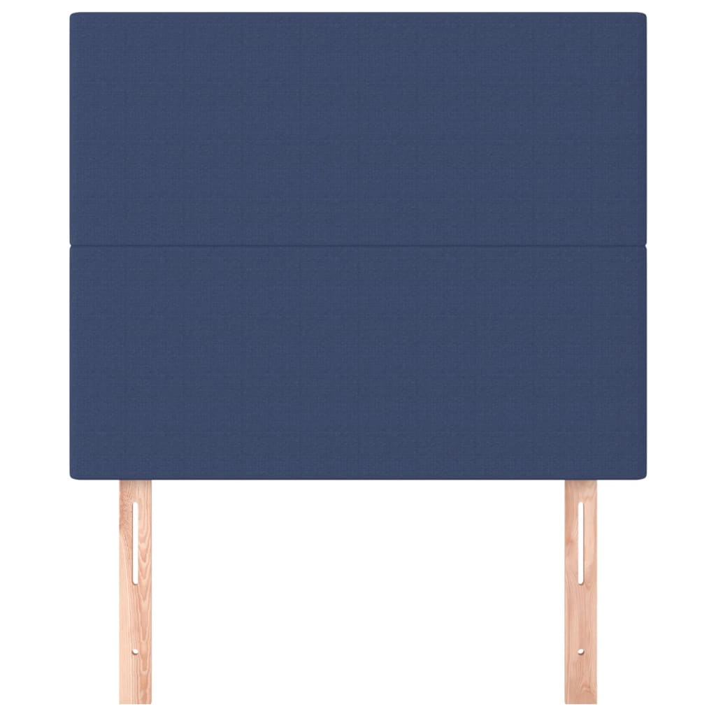 sengegavl blå 100x5x118/128 cm stof