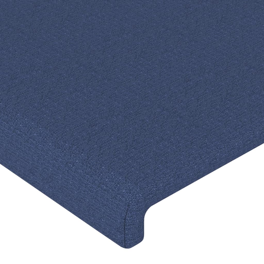 sengegavl blå 100x5x118/128 cm stof