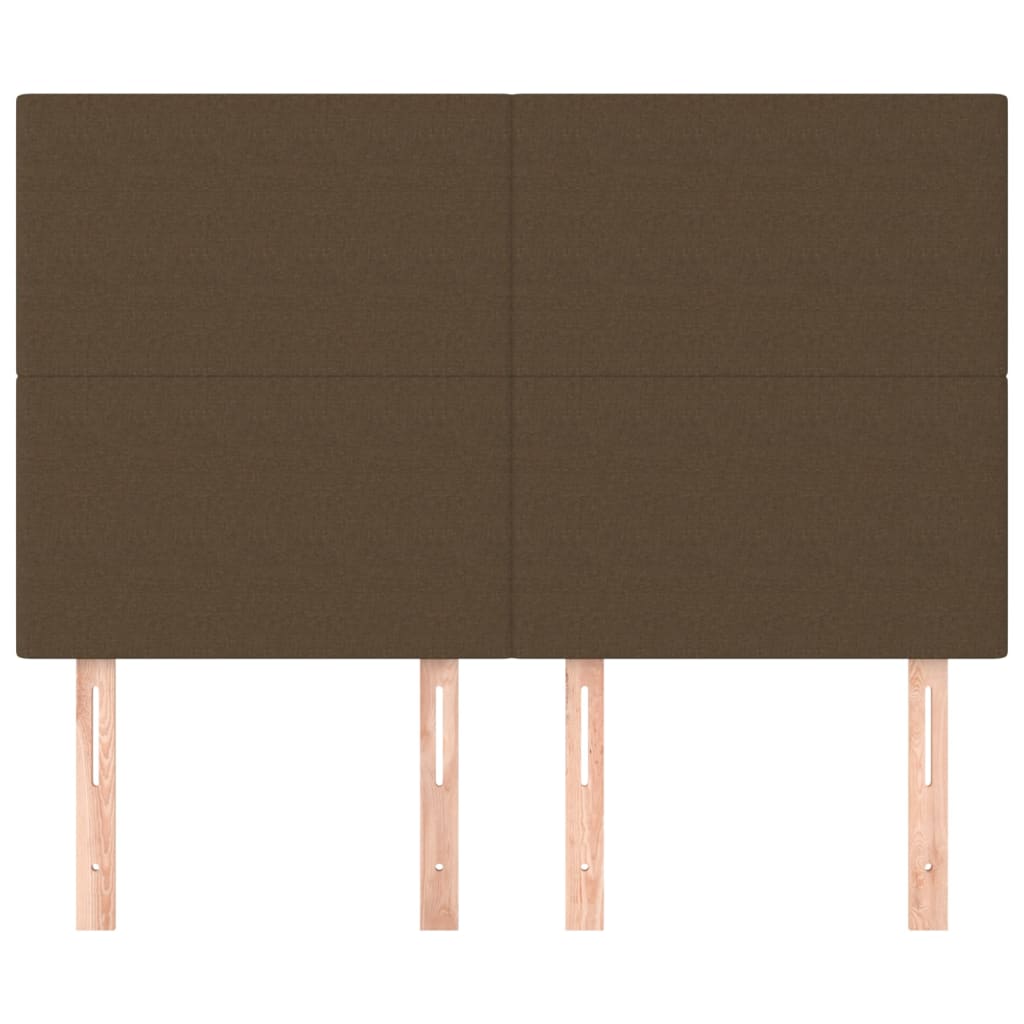 sengegavl mørkebrun 144x5x118/128 cm stof