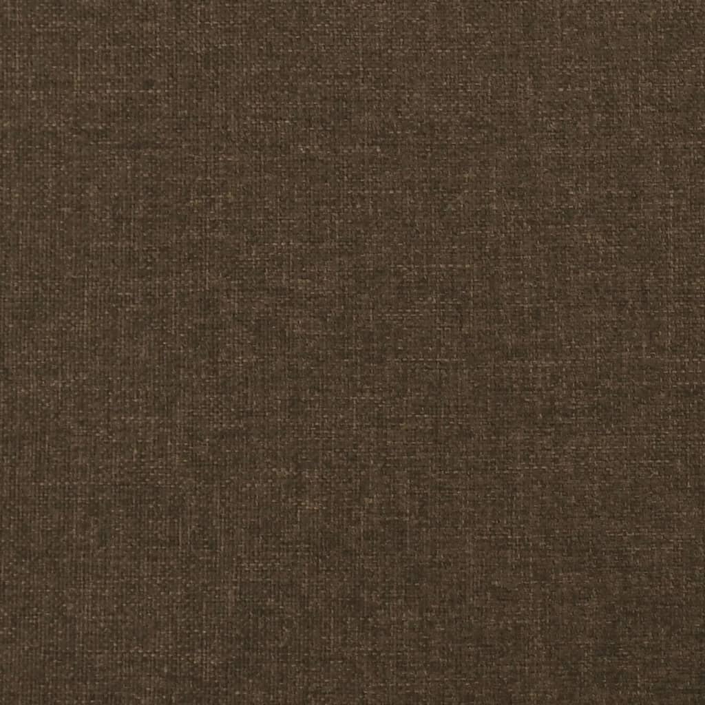 sengegavl mørkebrun 144x5x118/128 cm stof