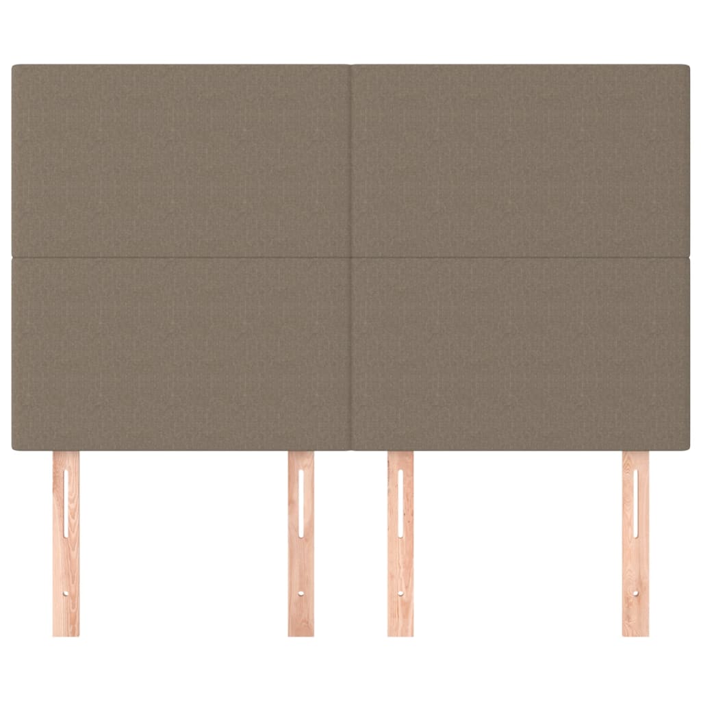 sengegavl taupe 144x5x118/128 cm stof