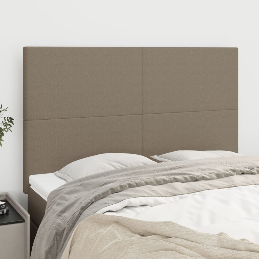 sengegavl taupe 144x5x118/128 cm stof