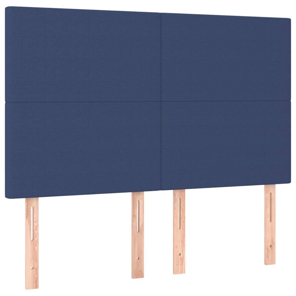 sengegavl blå 144x5x118/128 cm stof