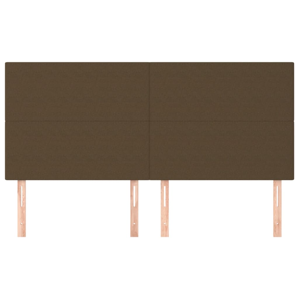 sengegavl mørkebrun 160x5x118/128 cm stof