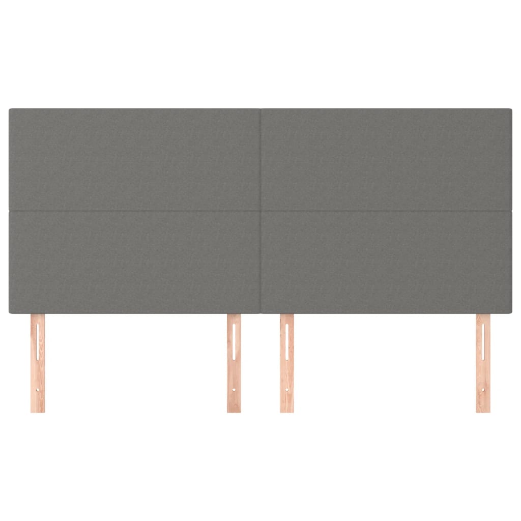 sengegavl mørkegrå 180x5x118/128 cm stof