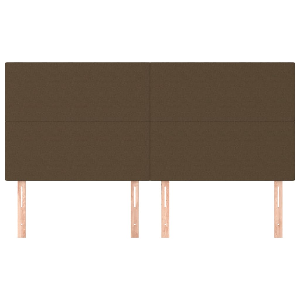 sengegavl mørkebrun 180x5x118/128 cm stof