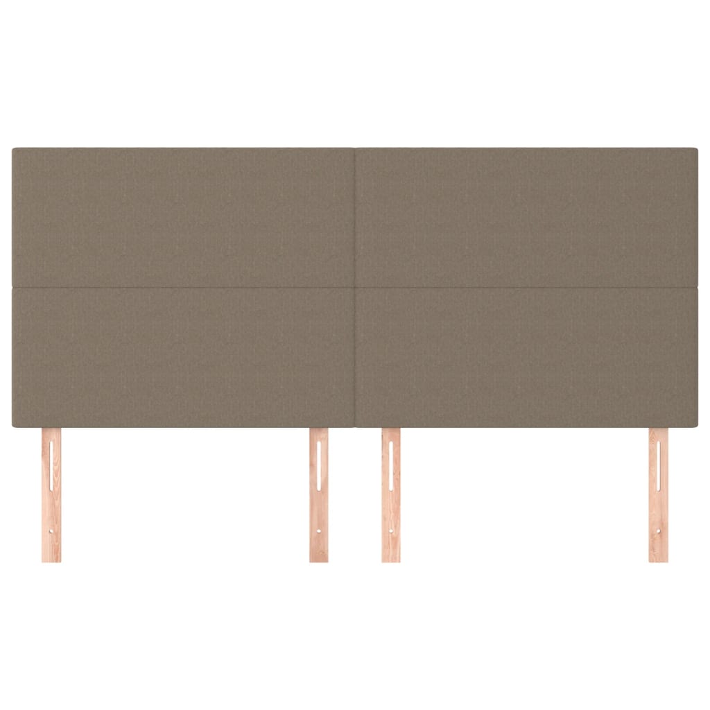 sengegavl taupe 180x5x118/128 cm stof