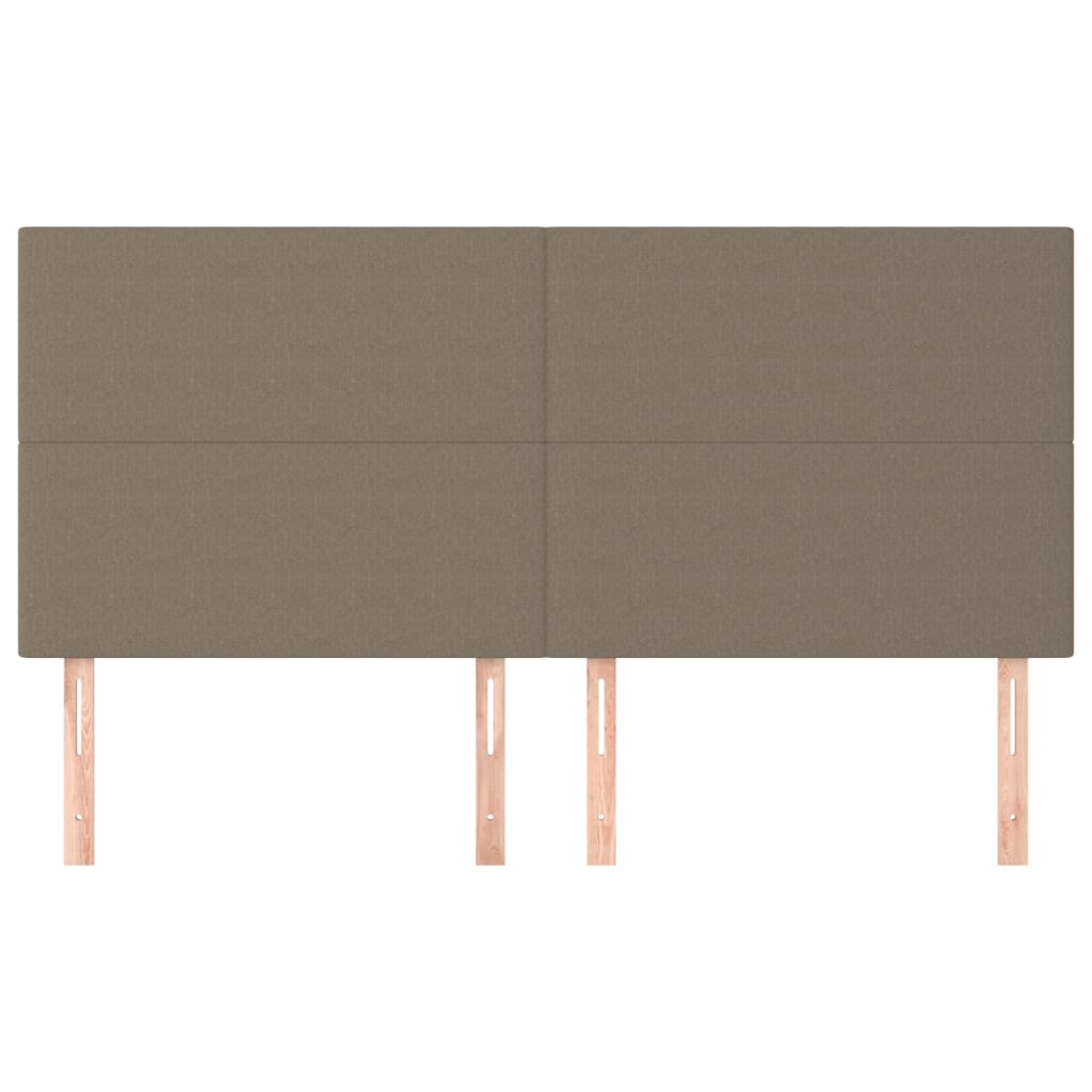 sengegavl taupe 200x5x118/128 cm stof