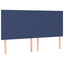 sengegavl blå 200x5x118/128 cm stof
