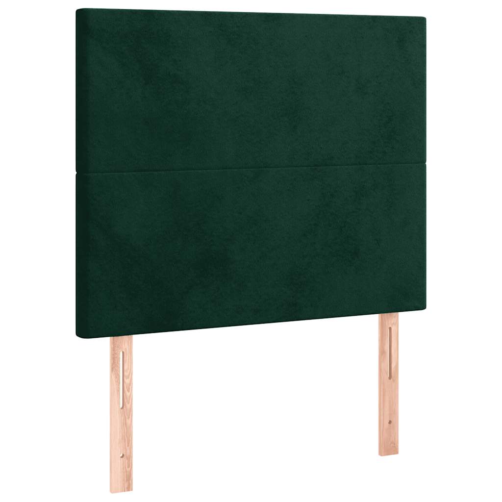 sengegavl mørkegrøn 80x5x118/128 cm fløjl