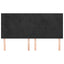 sengegavl sort 180x5x118/128 cm fløjl