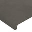 sengegavl mørkegrå 200x5x118/128 cm fløjl