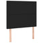 sengegavl sort 80x5x118/128 cm kunstlæder