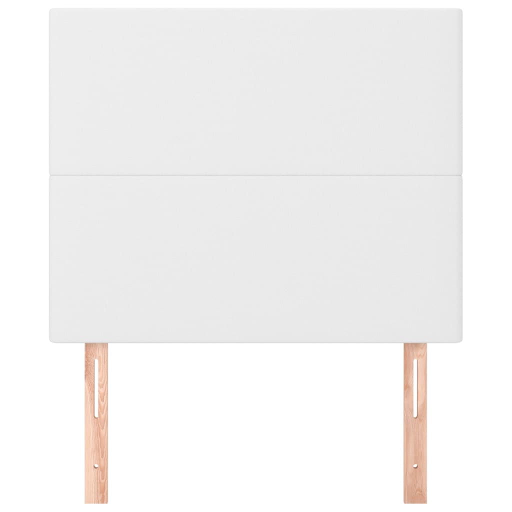 sengegavl hvid 80x5x118/128 cm kunstlæder