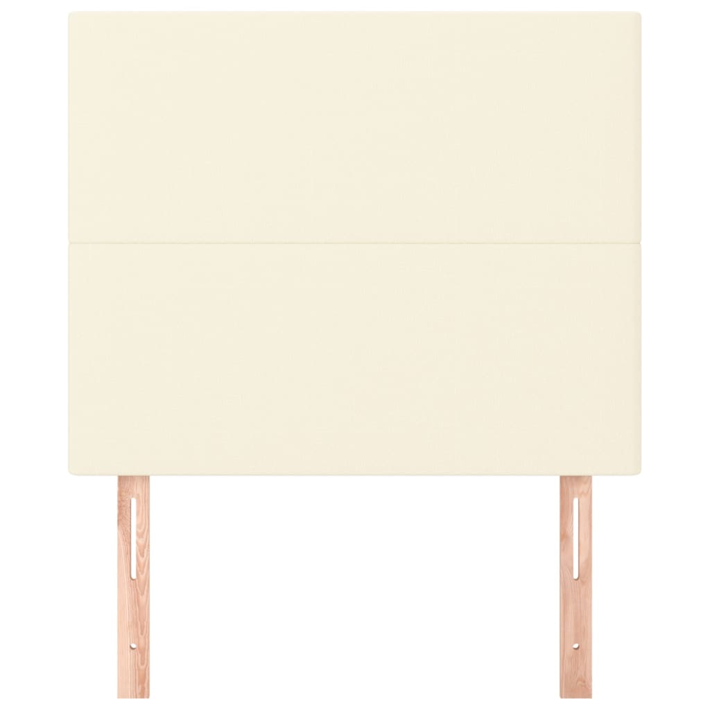 sengegavl cremefarvet 80x5x118/128 cm kunstlæder