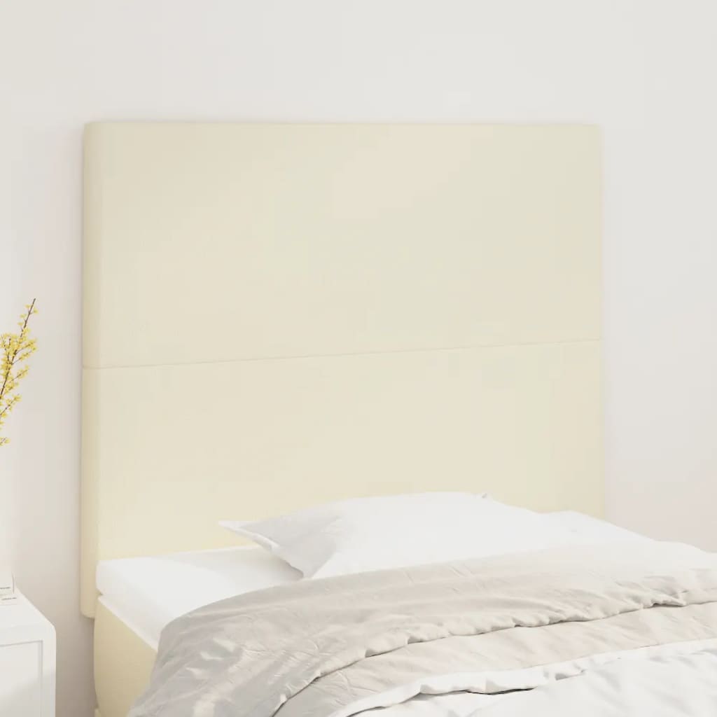 sengegavl cremefarvet 80x5x118/128 cm kunstlæder