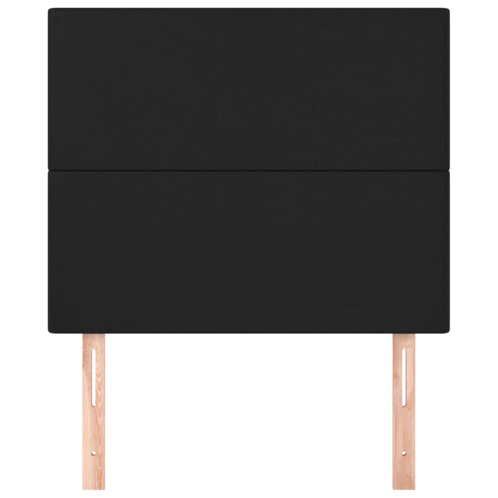 sengegavl sort 90x5x118/128 cm kunstlæder