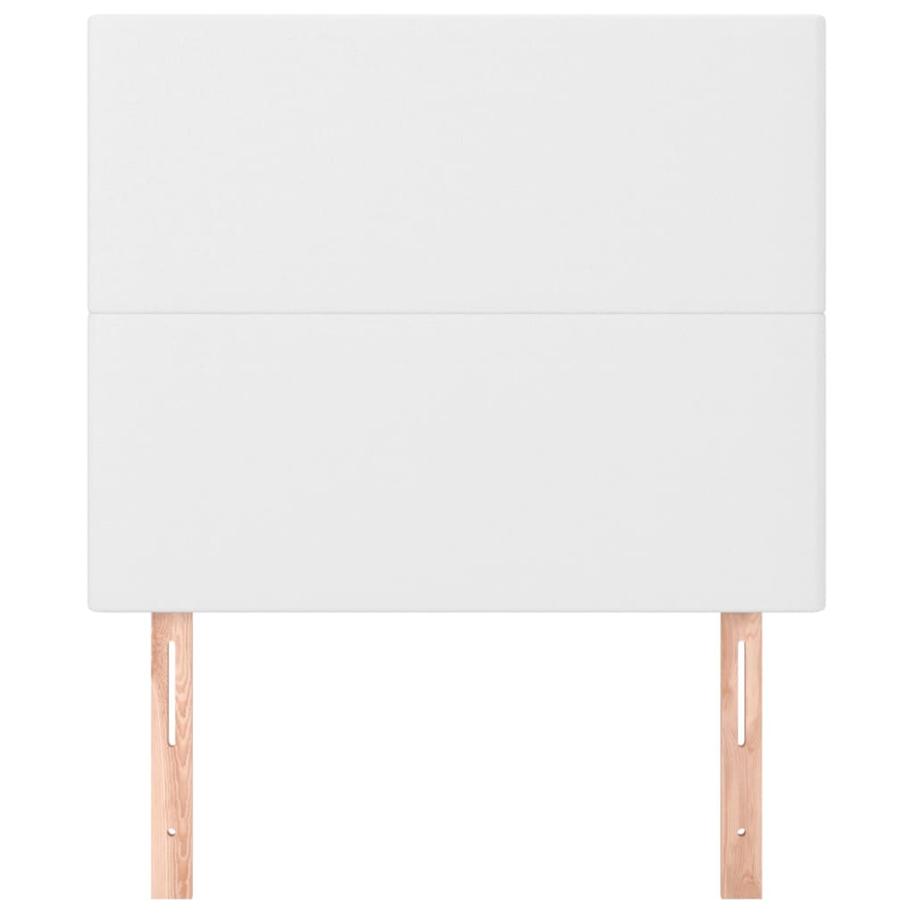 sengegavl hvid 90x5x118/128 cm kunstlæder