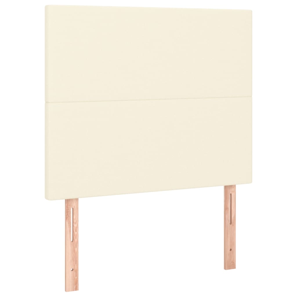 sengegavl cremefarvet 90x5x118/128 cm kunstlæder