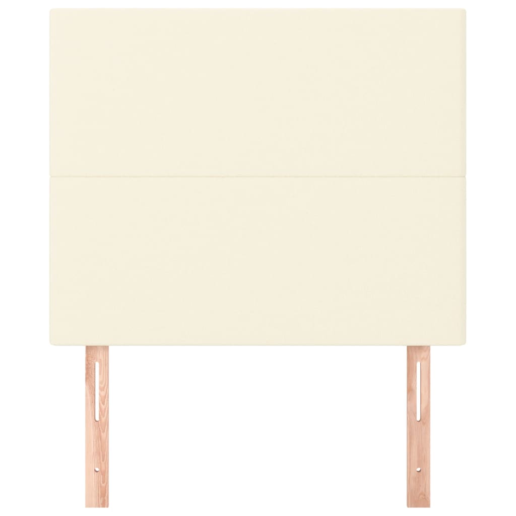 sengegavl cremefarvet 90x5x118/128 cm kunstlæder