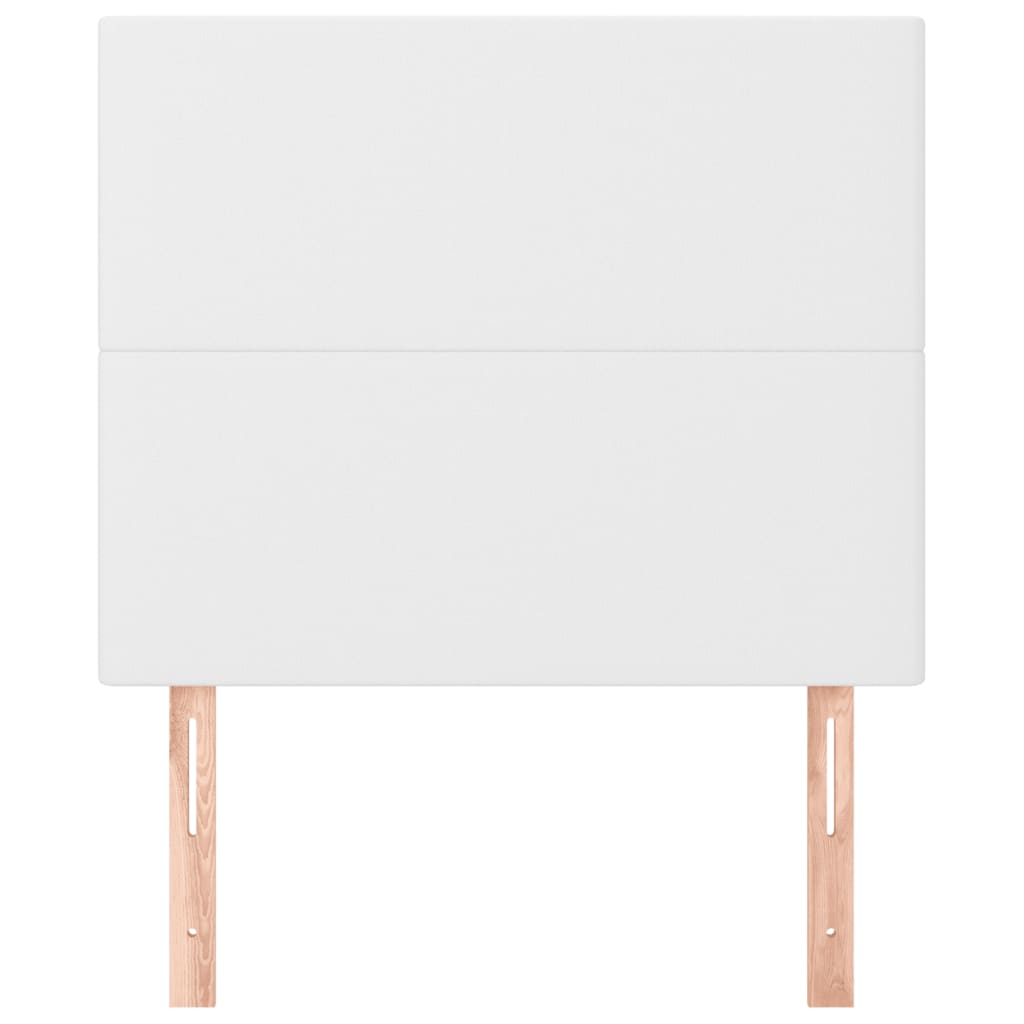 sengegavl hvid 100x5x118/128 cm kunstlæder