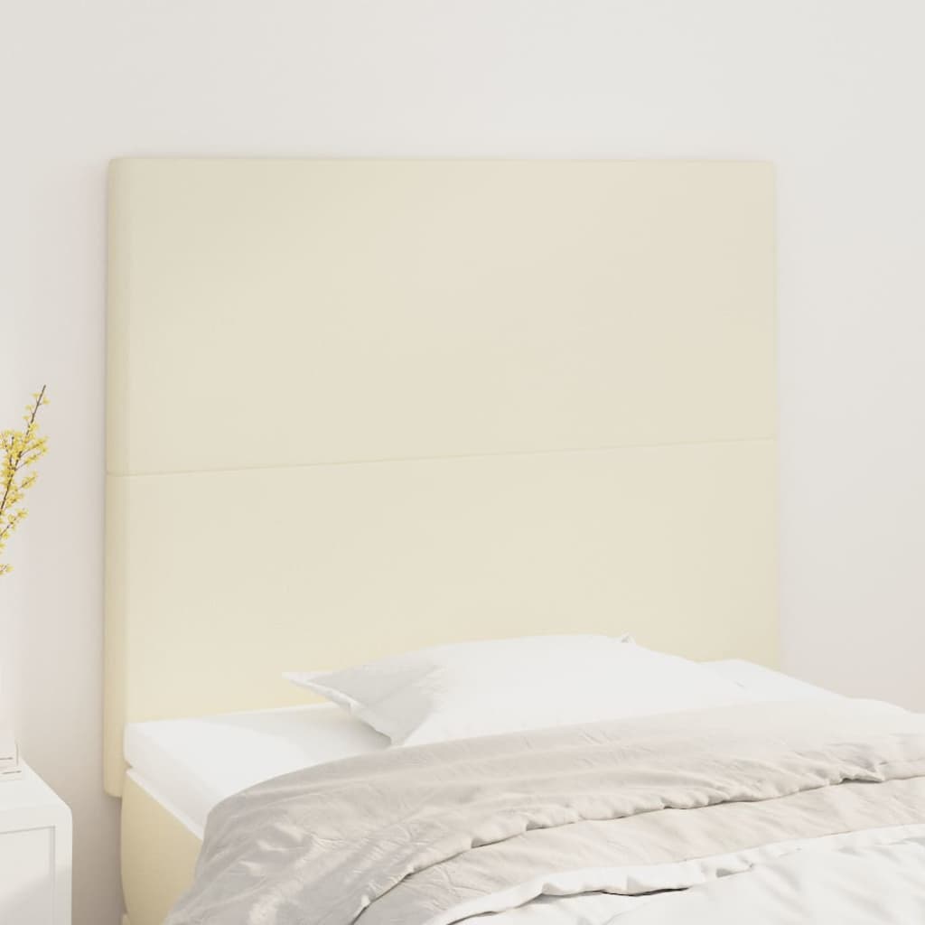 sengegavl creme 100x5x118/128 cm kunstlæder