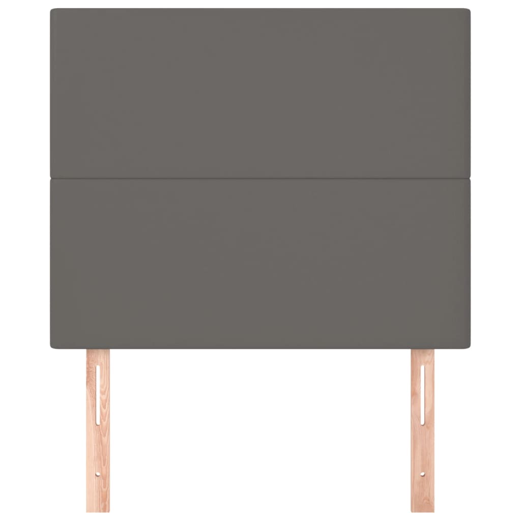 sengegavl grå 100x5x118/128 cm kunstlæder