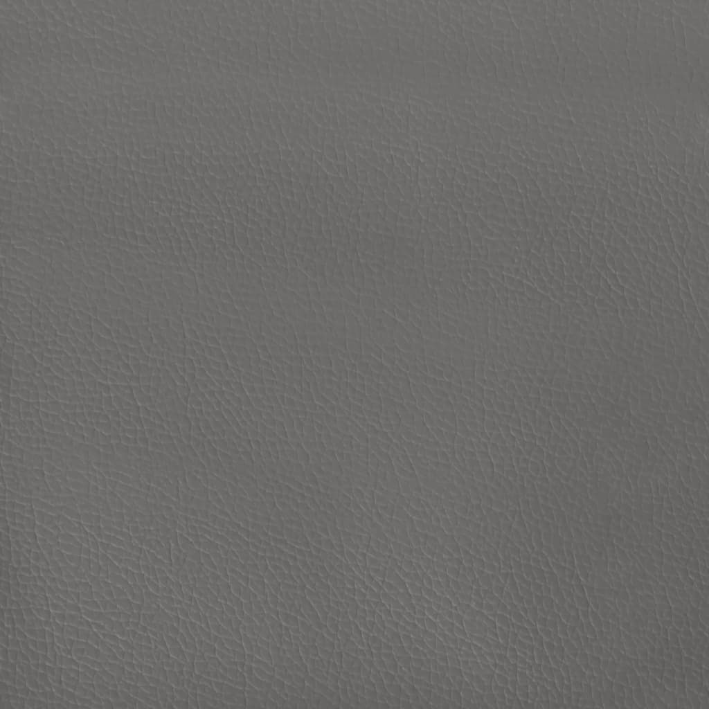 sengegavl grå 144x5x118/128 cm kunstlæder