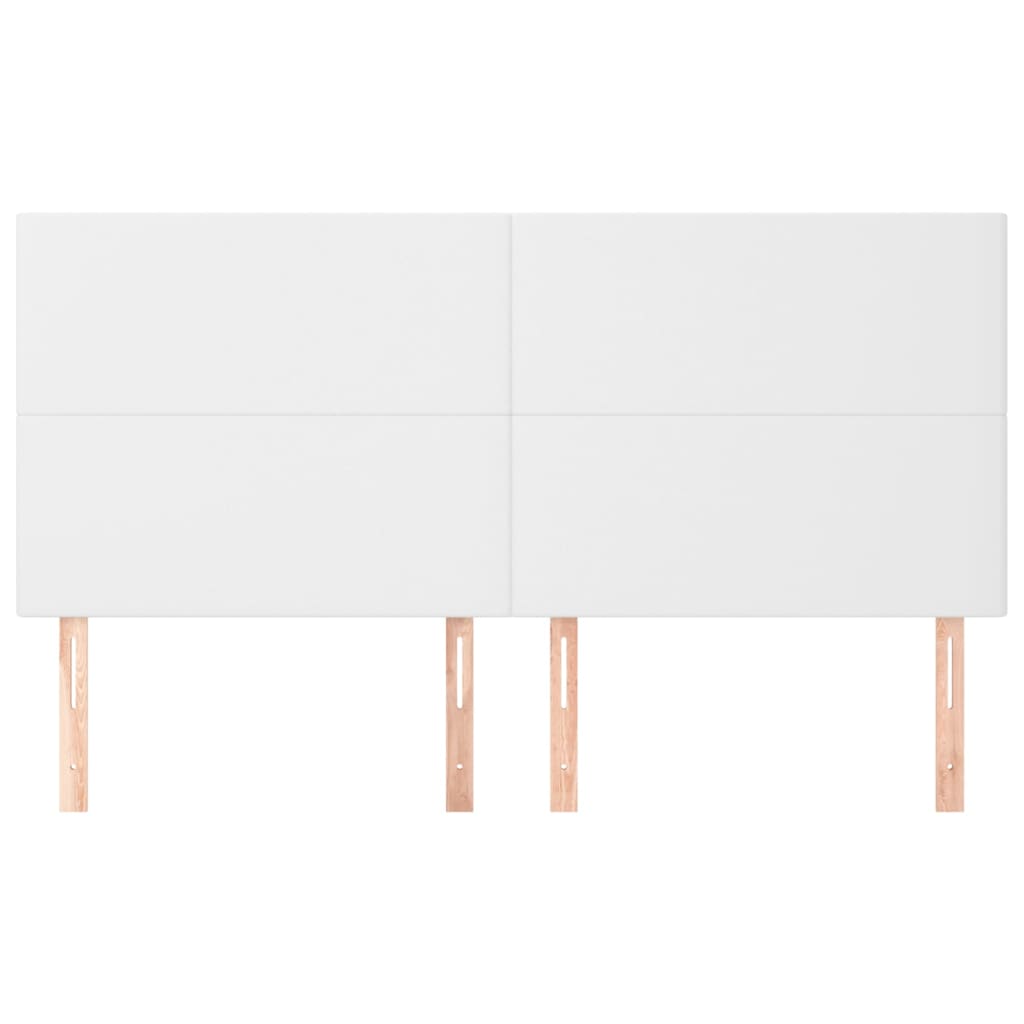 sengegavl hvid 160x5x118/128 cm kunstlæder