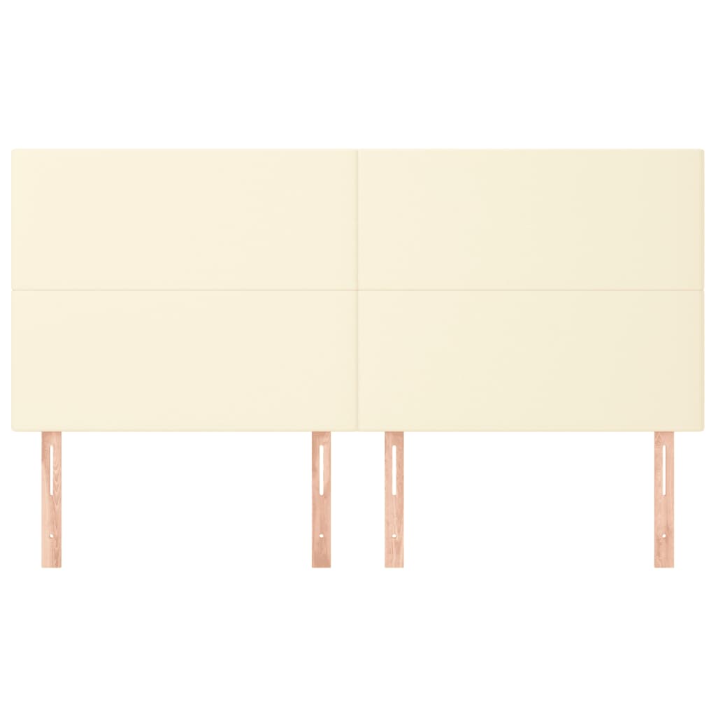 sengegavl creme 160x5x118/128 cm kunstlæder