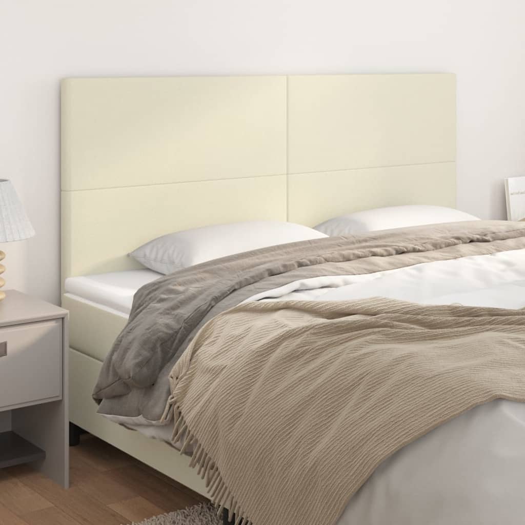 sengegavl creme 160x5x118/128 cm kunstlæder