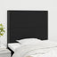 sengegavl sort 90x5x118/128 cm stof