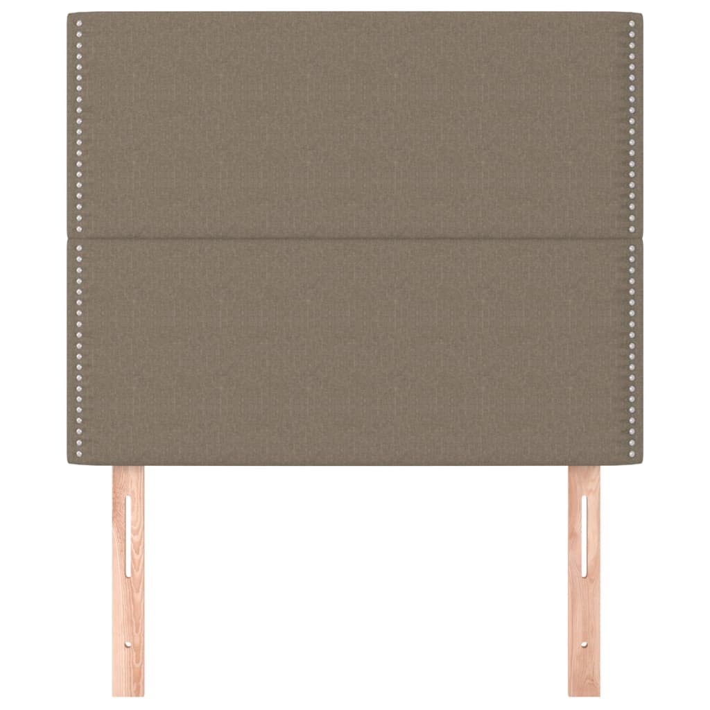 sengegavl Taupe 90x5x118/128 cm Stof