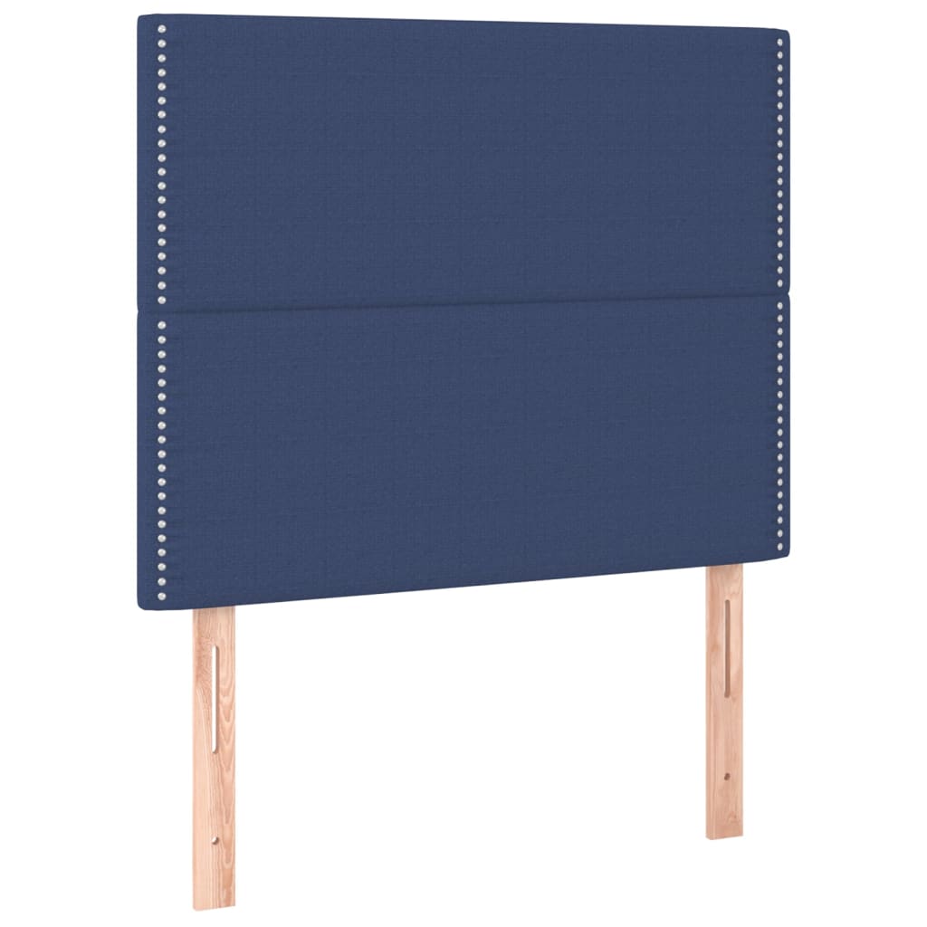 sengegavl blå 90x5x118/128 cm stof